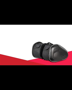 Motorcycle Saddle Bag 2PCS 36L-58L Expandable Large Capacity Side Bags Universal Motorbike Touring Pannier Rear Storage Luggage with EVA Molded Shell Reflective Piping Buckle Strap 600D Nylon Black