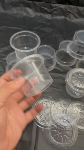 Termurah Dan Berkualitas Cup Sambal/Cup Saos/Cup Jely Plastik/Gelas Plastik Kecil/Cup Kecil Starindo 130Ml +Tutup Isi 50 Pcs Food Save