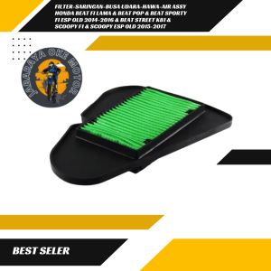 Filter-Saringan-Busa Udara-Hawa-Air Assy Honda Beat FI Lama & Beat Pop & Beat Sporty FI eSP Old 2014-2016 & Beat Street K81 & Scoopy F1 & Scoopy eSP Old 2015-2017