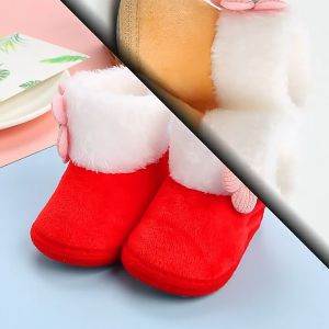 New Fashion Comfortable Shoes Newborn Baby Girls Boys Soft Booties Solid Pompom Snow Boots Infant Toddler Newborn Warming Shoes