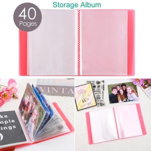 A6 Size Clear Sticker Photo Storage Album with 40 Pages Booklet Book For Stamps&Cutting Dies Storage Book Organizer Folder Bags