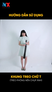 Khung treo phông nền chữ T kích thước cao 2m ngang 1.5m treo backdrop chụp ảnh