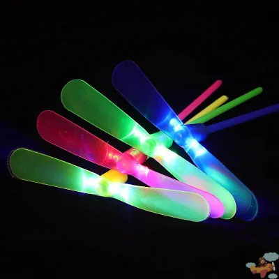 Glowing Retro Two-leaf Bamboo-copter Flying Toy