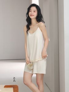 MiiOW | Áo ngủ nữ mùa hè MiiOW Cat Person Áo ngủ cotton thoáng khí có đệm ngực Thiết kế thanh lịch Áo ngủ mặc nhà cho nữ