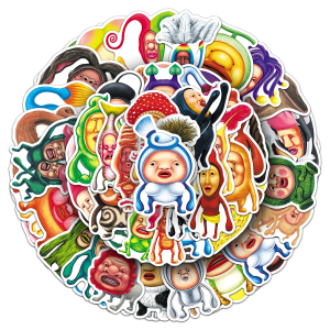 Bandai | Bộ 50 Kobitos Graffiti Dán Chống Thấm Nước Vui Vẻ Trang Trại Quốc Chất Liệu Nhựa PVC DIY Tủ Lạnh Di Động Sổ Lưu Dán Trang Trí Sáng Tạo
