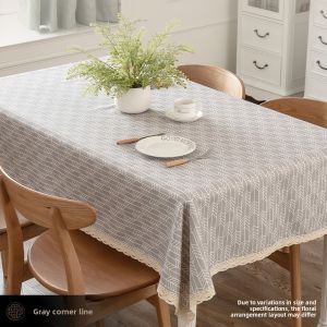 ZHUYUEGE | Atmospheric Japandi Minimalist Cotton Linen Tablecloth