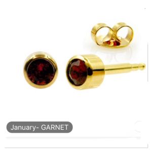 1pair Stud Earrings Birthstones Hypoallergenic 3mm