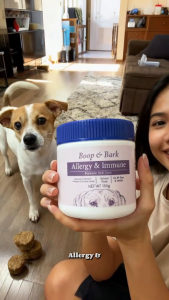 Boop & Bark - Allergy & Immune Probiotic Soft Chews for Dogs Salmon Flavor Treats for Itch & Skin Relief