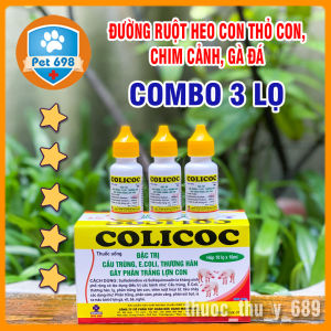 Combo 3 chai COLICOC 10ml chữa lợn con chó mèo mắc bệnh đường ruột PET-698