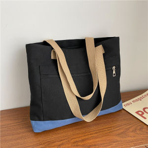 Large Capacity Canvas Tote Bag Womens Handbag 2021 New Fashion Trend Japanese Style Versatile Handbag College Class Bag