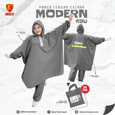 Ibex Modern Jas Hujan Ponco Lengan Celana Dewasa Jumbo Big Size