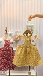 Đầm Bé Gái Tamiuy Cao Cấp Thiết Kế Giả Áo Khoác Chất Cotton Mềm Mại (1-10T)