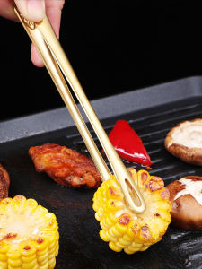 Stainless Steel Gold Barbecue Clip For Home 304 Steak Tong Hotel Japanese South Korea Commercial Korean Style Food Clip