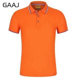 GAAJ Men Cotton Polo Shirt Netherland France Russia Luxembourg Stripes Business Blouses Short Sleeves Tee Shirt Brand Clothing