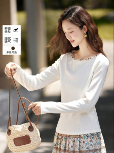 Vimly | Áo Thun Một Vai Có Dải Đốm Sáng