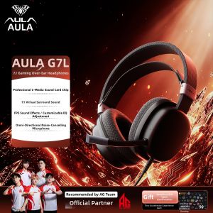 AULA | Tri-mode Noise Cancelling High-quality Sound Low Latency Gaming Headphones with Microphone G7Pro