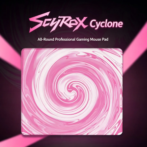 AULA | Scyrox Tornado 490x420x2mm Fine Fabric Balanced Gaming Mouse Pad Smooth Control for CS2 Valorant Esports Office Laptop