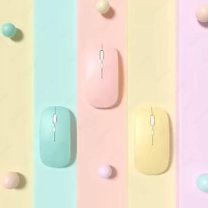 4G บลูทูธเสียงเมาส์ขนาดเล็ก สำหรับโทรศัพท์อัจฉริยะแล็ปท็อปแท็บเล็ตวินโวส์ iPad IOS และแอนดรอยด์ สีพาสเทล