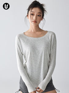 New 2025 Womens Yoga Clothes Cover up Loose Long Sleeve Pilates Training Quick Dry Running Fitness Tops Breathable Moisture Wicking