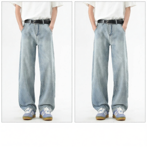 izzue | Quần Jeans Thoáng Khí Phong Cách Retro Đã Giặt