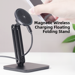 Aluminum Alloy Magnetic Absorption Wireless Charging 15W Rotatable Desktop Support Bracket for  Creative Mobile Phone Stand