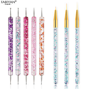Nail Art Brush Set Dotting Pen Nail Drawing Painting Brush Acrylic Handle Jewelry Beads Sequin Pick Up Pen Nail Brushes Manicure Tools Kit
