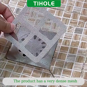 50pcs Disposable Floor Drain Stickers foor drain sticker Shower Drain Hair Catcher Mesh Stickers Covers Sink Strainer Filter Hair Stopper For Bathroom Disposable Anti-blocking Filter Kitchen Insect proof Floor Drain Sticky Cover地漏贴