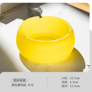 Modern Crystal Glass Ashtray Office Decorative Cigar Ash Tray Trendy Home Decor Gifts Simple Style Ashtray Made in Guangdong