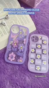 SOFTCASE WAVY WAVE SILIKON SOFT CASE CASING MODEL GELOMBANG CLEAR MOTIF SMILE FLOWER FOR XIAOMI POCO C65 C40 F3 F4 M6 M6 PRO M5 M5S M4 PRO 5G M3 M3 PRO X6 X5 5G X3 X3 PRO X3 NFC -BAD
