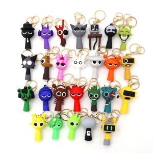Game Doll Keychain Sprunki Rhythm Box Keychain Game Peripheral Cartoon Pendant Pendant Pendant Keychain Childrens Gift Pendant