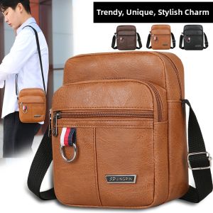 Soft Leather Casual Crossbody Bag