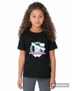 Atasan kaos anak perempuan motif dtf cinnamoroll pelangi usia 2-10 tahun