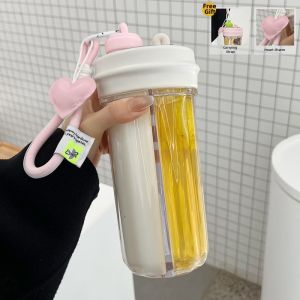 TINGSIMENG | Dual-compartment Dual Drinking Beautiful Design Water Bottle