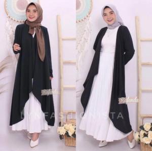 LYNFASHIONISTA-KARDIGAN PANJANG WANITA MUSLIM LAYER MURAH/RIANA