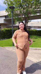 ชุดเซ็ทผู้หญิง เสื้อผ้าราคาถูก ชุดเซ็ทเสื้อแขนสั้น กางเกงขายาว หนัก100++ ใส่ได้  อก44" เอว40" สะโพก44"  TZ80