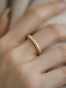 Retro Chinese Style 925 Silver Gold-Embellished Cherry Bud Ring Adjustable Open Design for Women Fashionable Unique Jewelry