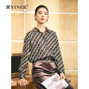 Artistic Print Silk Crepe Shirt