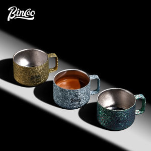 BINCOO 90ml Durable Coffee Mug Espresso Cup Food Titanium Coffe Cups Coffee Accessories Kitchen Tools ﻿