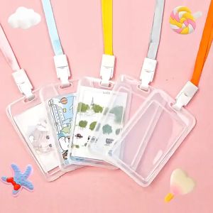 Good luck befalls! Waterproof transparent card holder for women and men Students Bus card holder Work card cover ID card holder