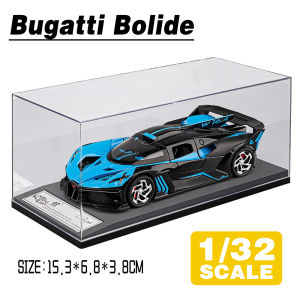 LEO 1:32 Acrylic Box Bugatti Bolide Diecast Model Car Alloy Cars Toys Collection Gift For Kids Boy Girl
