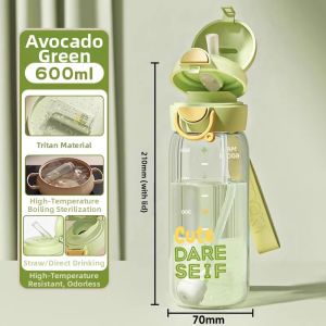 CrossOver | High Temperature Resistant Soft Straw Cup for Pregnant Women Gravity Ball Water Cup Lie down Drinking Water Cup Elegant Appearance