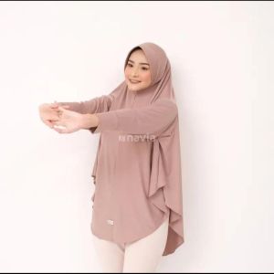 HIJAB BERGO LENGAN NAVIA XL BAHAN JERSEY SUPER