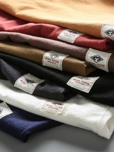 Áo Thun Nam Cổ Tròn Tay Ngắn Chất Liệu Cotton Phong Cách Mỹ Cổ Điển Dáng Rộng Thoáng Khí Thường Ngày Mùa Hè Áo Thun Nam