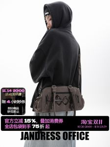 Original Design Brown Nylon Boston Bag with Butterfly Knot Three Ways to Carry Underarm Single Shoulder Bag for Women