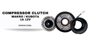 คลัชคอมแอร์ รถแมคโคร รถเกี่ยว คูโบต้า U55 5ตัน ร่องเอ 12v MGC0170 COMPRESSOR MAKRO KUBOTA 1A 12V SV06E  แม็คโค ครัชคอมแอร์ ชุดคลัตซ์ครบชุด แม็คโคร