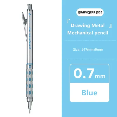 Uni | Japan Pentel Mechanical Pencil Graphgear 1000 Metal Low Center of Gravity Scalable Pen Tip 0.3/0.5/0.7/0.9mm Drawing Supplies