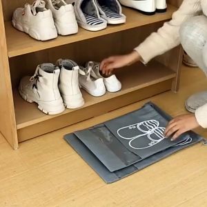 50pcs Shoes Bag Non-woven Waterproof Dustproof Travel Bag Portable Tote Drawstring Bag Shoes Storage Reusable
