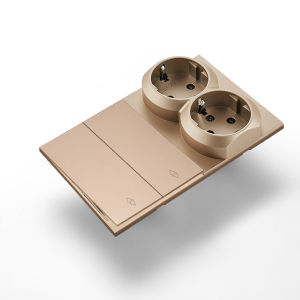 Skin Sensation Embedded Integrated Panel Button Light Switch Skin Feel Paint Power Sockets Wall Socket DIY Combination Embedded