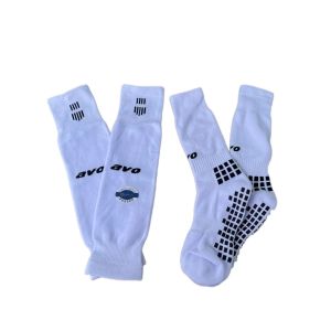 Kaos Kaki Avo Sambung Satu Paket Pendek Panjang Anti Slip Olahraga Sepak Bola Futsal