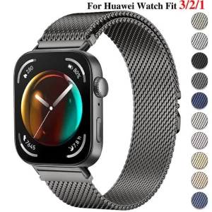 Milanese Magnetic Strap For Huawei Watch Fit5/5Pro Metal Loop Bracelet SmartWatch Wristband For Huawei Fit4Pro/4/3 Steel Band